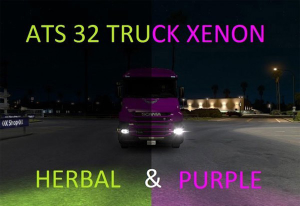 Ats 32 Truck Xenon Herbal & Purple Pack 5