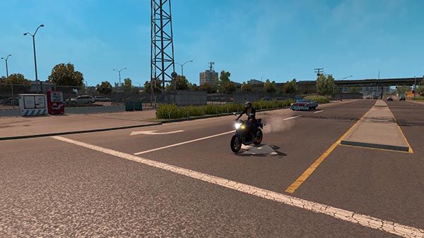 MOTORCYCLE IN TRAFFIC 