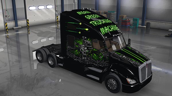 Green Dragon Skull for Kenworth T680 Truck