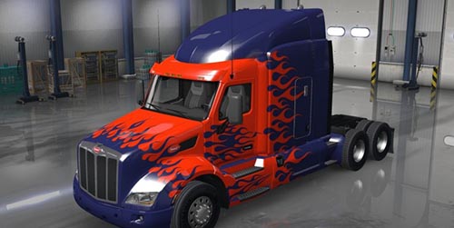 Optimus Prime Peterbilt 579 Truck metallic Skin